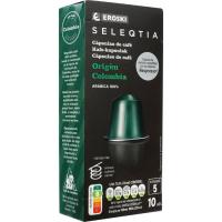 Café Colombia compatible Nesspreso EROSKI SELEQTIA, caja 10 uds