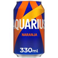 Bebida isotónica sabor naranja AQUARIUS, lata 33 cl