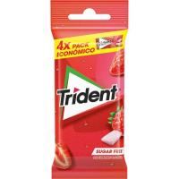 Xiclet de maduixa Lc TRIDENT, pack 4x14 g