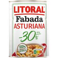 Favada Asturiana menys 30% sal i greix LITORAL, lata 420 g