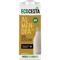 Beguda vegetal d`ametlla sense sucre ECOCESTA, brik 1 litre