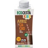 Bebida mini de arroz y cacao c/ calcio bio ECOCESTA, brik 250 ml