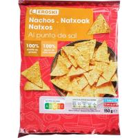 Nachos naturales EROSKI, bolsa 150 g