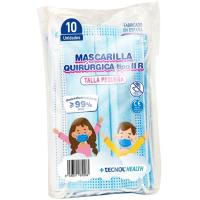Mascarilla quirúrgica IIR infantil azul TECNOL, bolsa 10 uds