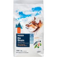 Alimento de salmón para gato no grain EROSKI, saco 1,5 kg