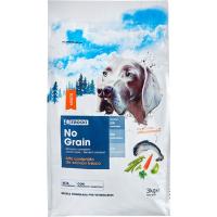 Aliment no grain de salmó per a gos EROSKI, sac 3 kg