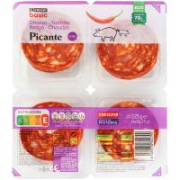 Chorizo extra picante EROSKI BASIC, pack 4x56,25 g
