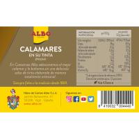 Calamar en trossos en la seva negra ALBO, llauna 112 g