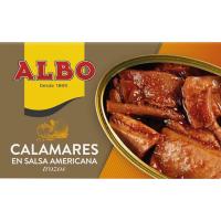 Calamar en trozos en salsa americana ALBO, lata 112 g