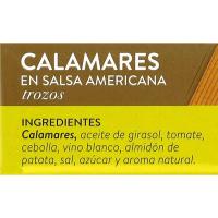 Calamar en trossos en salsa americana ALBO, llauna 120 g