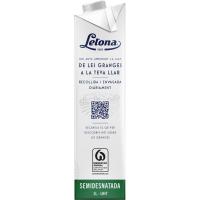 Leche semidesnatada UHT LETONA, brik 1 litro