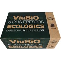 Ou L/XL ecològics viubio ROIG, cartó 6 u