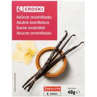 Azúcar avainillado EROSKI, caja 48 g