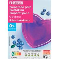 Gelatina de arándanos 0% EROSKI, caja 28 g