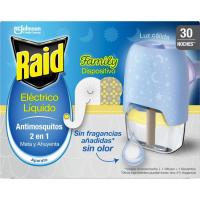 Insecticida eléctrico family RAID, aparato + recambio, 30 dosis