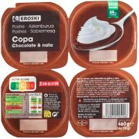 Copa de xocolata i nata EROSKI, pack 4x115 g