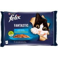 Aliment per a gat Festí de mar FELIX FANTASTIC, pack 4x85 g