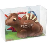 Dinosaurio de chocolate c/ leche pintado SIMÓN COLL, 1 ud, 150 g