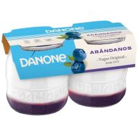 Yogur original con arándanos DANONE, pack 2x130 g