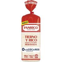 Pan blanco sin corteza 0% azúcares PANRICO, paquete 450 g
