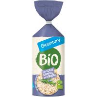 Coques bio d`arròs i romer BICENTURY, paquet 130 g