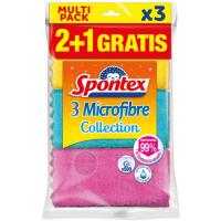 Bayeta microfibra collection SPONTEX, pack 2+1 ud