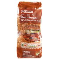 Maxi pa burguer 43% integral EROSKI, 4 uds, paquet 330 g