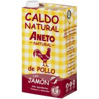 Caldo de pollo con  jamón ANETO, brik 1 litro