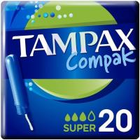 Tampó super TAMPAX COMPAK, caixa 20 u