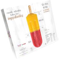 Gelat artesanal de fruites sabor maduixa/maracujà SPRIM FRUITS, caixa 4 u