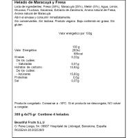 Helado artesanal de fresa-maracuyá SPRIM FRUITS, caja 300 g