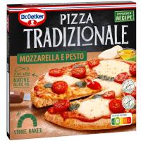 Pizza tradizionale mozzarella e pesto DR OETKER, caja 370 g