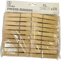 Pinzas de madera XL KITCHEN, pack 20 uds Pinzas de madera XL KITCHEN, pack 20 uds