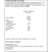 Torta de aceite de limón INES ROSALES, paquete 120 g