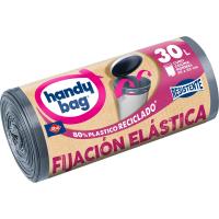 Bolsa basura fijación elástica 80% 30l HANDY BAG, paquete 15 uds