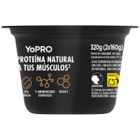 Leche fermentada sabor stracciatella YOPRO, pack 2x160 g