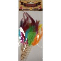 Pluma Pascua de colores surtidos RUBÍES, 10 unidades