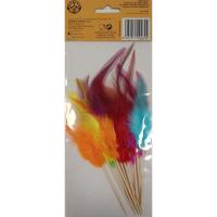 Pluma Pascua de colores surtidos RUBÍES, 10 unidades