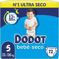 Bolquer nadó sec Jumbo 11-16 kg Talla 5 DODOT, paquet 72 u