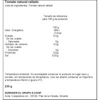 Tomàquet ratllat SURINVER, terrina 230 g