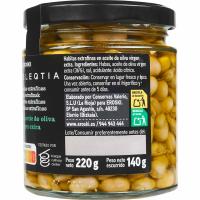 Favetes en oli d`oliva EROSKI SELEQTIA, flascó 220 g