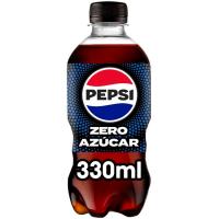 Refresco de cola sin azúcar PEPSI ZERO, botellín 33 cl