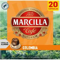 Cafè càpsules Colòmbia MARCILLA, caixa 20 monodosis