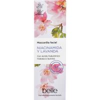 Mascarilla hidratante hialurónico+niacinamida BELLE, tubo 100 ml