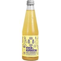 Kombucha de piña y hierbabuena VIVER KOMBUCHA, botellín 330 ml