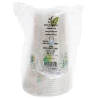 Got transparent d`un sol ús en PLA, 100% compostable, 1000 cc BETIK, pack 10 u