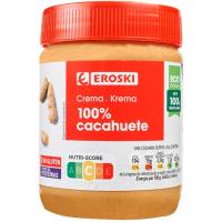 Crema de cacauet EROSKI, 400 g