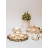 Vela Tealight en recipiente de aluminio, blanca, sin perfume ROURA, pack 18 uds