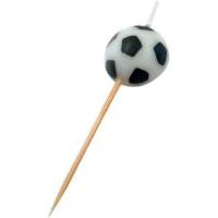 Vela pelota de futbol PARTYGRAM, pack 6 uds