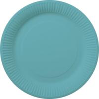 Plat blau compostable lliure de plàstic Ø23 cm, pack 12 u